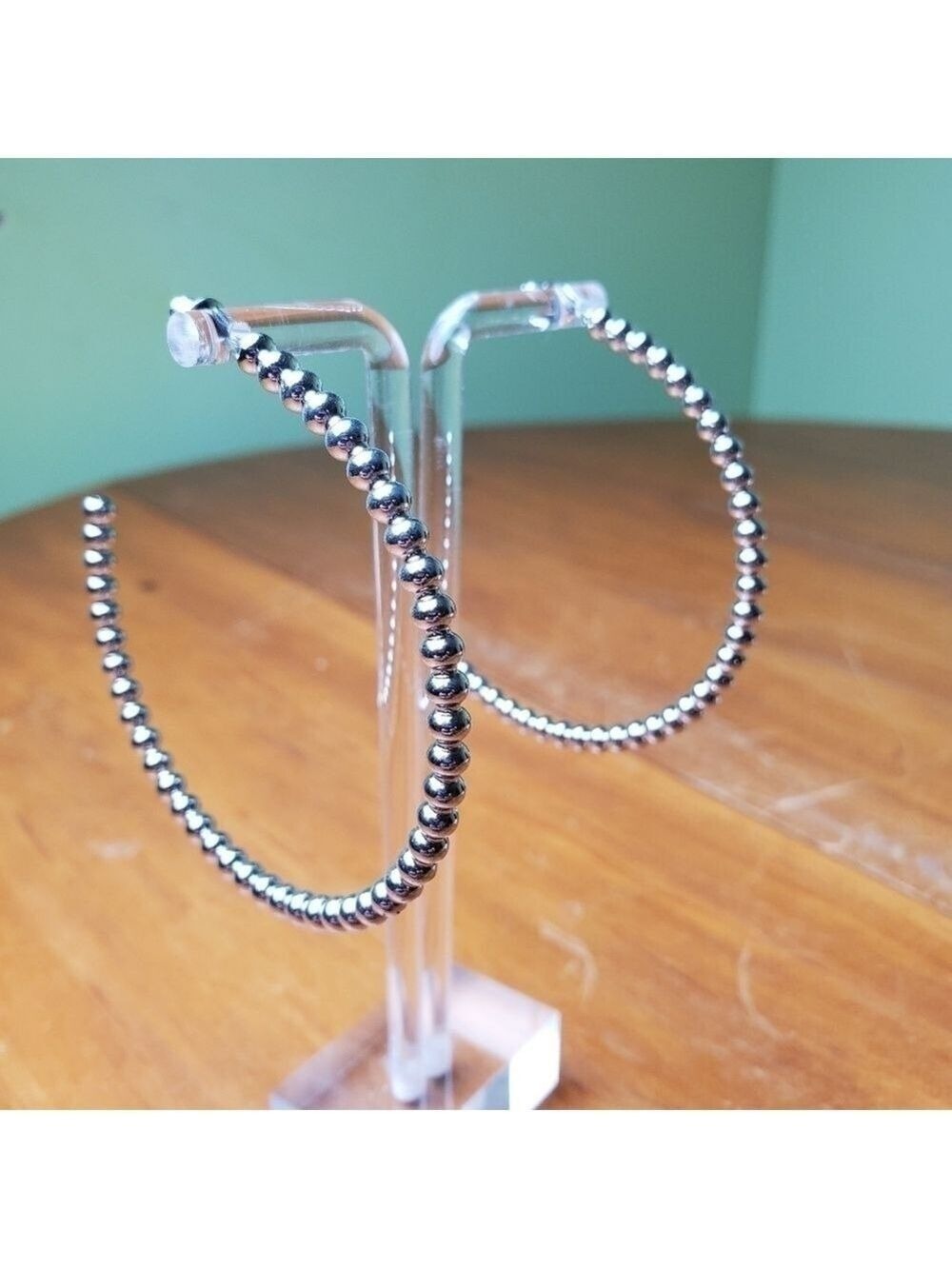 NWOT silver colored hoops, 2.5 inches